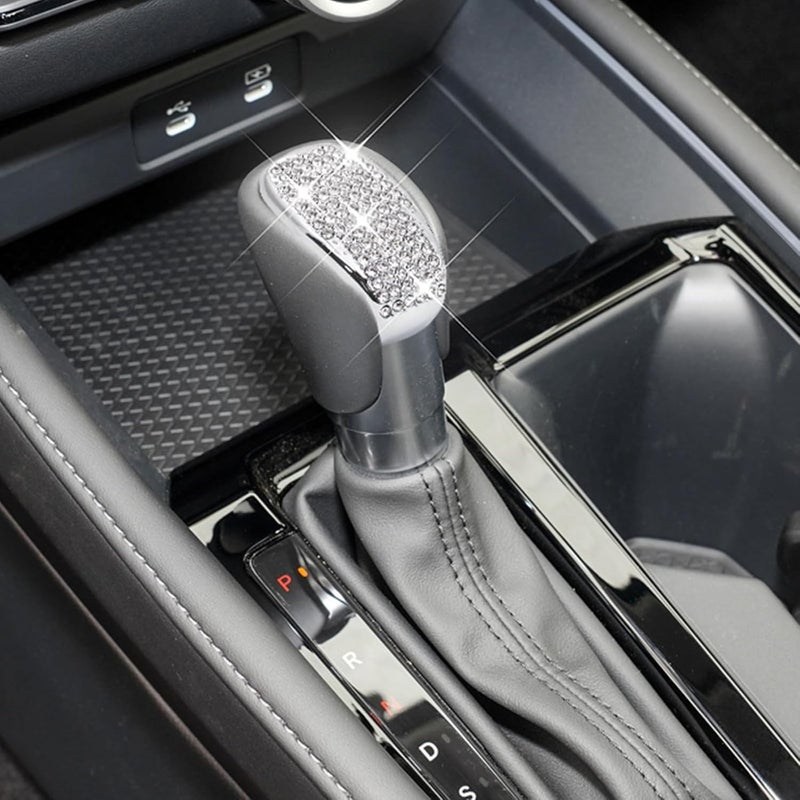 ZSJO Bling for Honda Car Accessory Gearbox Shift Cover Fit for 11th Gen Honda Accord Civic CR-V 2024. (Silver 5) - Image 1
